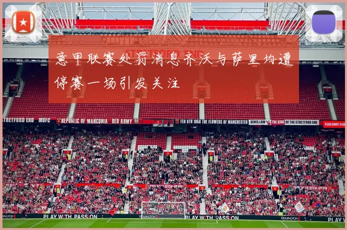 意甲联赛处罚消息齐沃与萨里均遭停赛一场引发关注